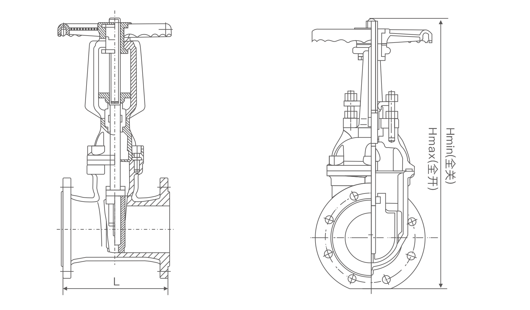 明杆彈性座(zuò)封閘閥(圖1)