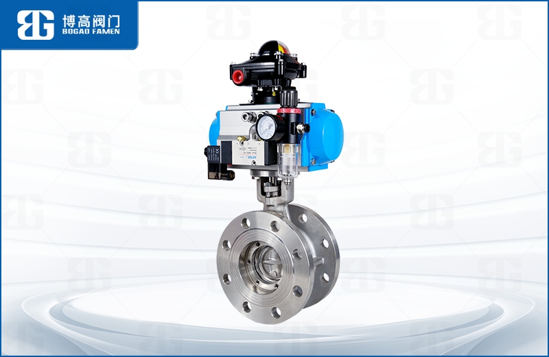 不鏽鋼氣動(dong)法蘭中線蝶閥