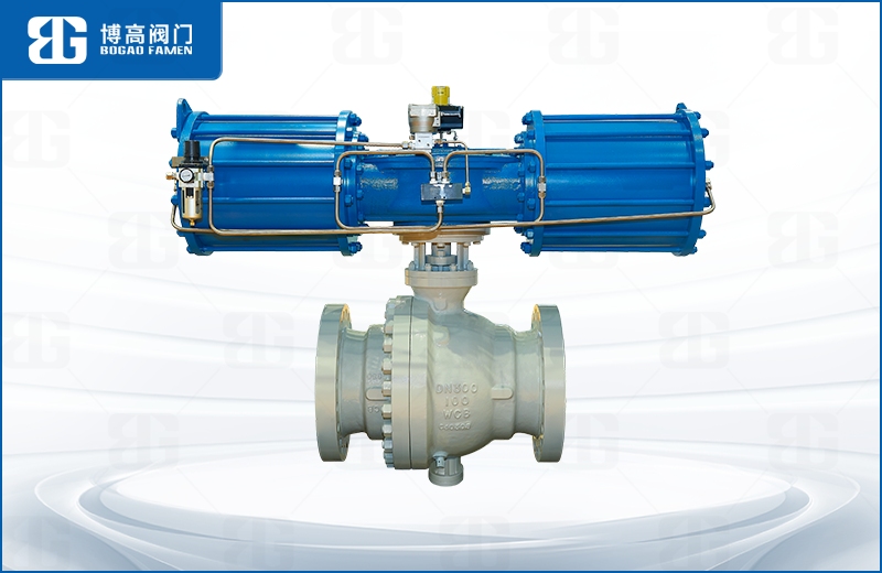 氣動鑄鋼(gang)固定式球(qiu)閥